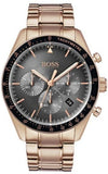 Hugo Boss Trophy Grey Dial Rose Gold Steel Strap Watch for Men - 1513632 Authentic Buy Shop Now