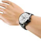 Hugo Boss Grand Prix White Dial Grey Leather Strap Watch for Men - 1513633 Authentic Buy Shop Now