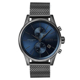 Hugo Boss Jet Blue Dial Gunmetal Mesh Bracelet Watch for Men - 1513677 Authentic Buy Shop Now