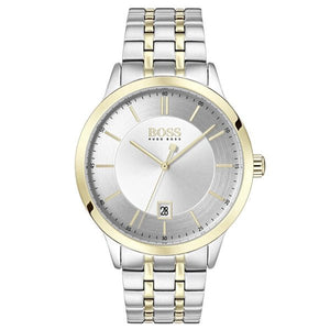Hugo Boss Classic Silver Dial Two Tone Steel Strap Watch for Men - 1513687 Authentic Buy Shop Now