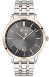 Hugo Boss Classic Grey Dial Two Tone Steel Strap Watch for Men - 1513688 Authentic Buy Shop Now