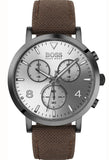 Hugo Boss Spirit White Dial Brown Nylon Strap Watch for Men - 1513690 Authentic Buy Shop Now