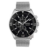 Hugo Boss Ocean Edition Black Dial Silver Mesh Bracelet Watch for Men - 1513701 Authentic Buy Shop Now