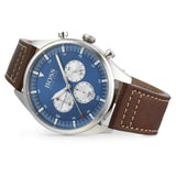 Hugo Boss Pioneer Chronograph Blue Dial Brown Leather Strap Watch For Men - 1513709 Authentic Buy Shop Now