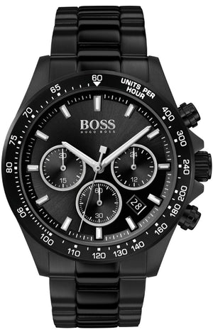 Hugo Boss Hero Black Dial Black Steel Strap Watch for Men - 1513754 Authentic Buy Shop Now