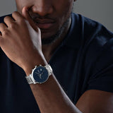 Hugo Boss Integrity Blue Dial Silver Steel Strap Watch for Men - 1513779 Authentic Buy Shop Now