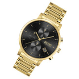 Hugo Boss Integrity Chronograph Grey Dial Gold Steel Strap Watch for Men - 1513781 Authentic Buy Shop Now