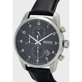 Hugo Boss Skymaster Black Dial Black Leather Strap Watch for Men - 1513782 Authentic Buy Shop Now