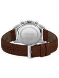 Hugo Boss Skymaster Grey Dial Brown Leather Strap Watch for Men - 1513787 Authentic Buy Shop Now