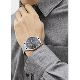 Hugo Boss Associate Black Dial Silver Mesh Bracelet Watch for Men - 1513805 Authentic Buy Shop Now