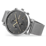 Hugo Boss Integrity Grey Dial Silver Mesh Bracelet Watch for Men - 1513807 Authentic Buy Shop Now