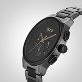 Hugo Boss Peak Black Dial Black Steel Strap Watch for Men - 1513814 Authentic Buy Shop Now