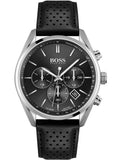 Hugo Boss Champion Black Dial Black Leather Strap Watch for Men - 1513816 Authentic Buy Shop Now