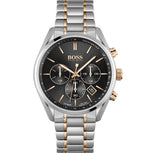 Hugo Boss Champion Chronograph Black Dial Two Tone Steel Strap Watch for Men - 1513819 Authentic Buy Shop Now