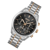 Hugo Boss Champion Chronograph Black Dial Two Tone Steel Strap Watch for Men - 1513819 Authentic Buy Shop Now