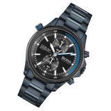 Hugo Boss Globetrotter Black Dial Black Steel Strap Watch for Men - 1513824 Authentic Buy Shop Now