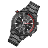 Hugo Boss Globetrotter Black Dial Black Steel Strap Watch for Men - 1513825 Authentic Buy Shop Now