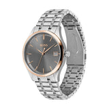 Hugo Boss Classic Grey Dial Two Tone Steel Strap Watch for Men - 1513688 Authentic Buy Shop Now