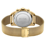 Hugo Boss Skymaster Black Dial Gold Mesh Bracelet Watch for Men - 1513838 Authentic Buy Shop Now