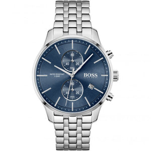 Hugo Boss Associate Blue Dial Silver Steel Strap Watch for Men - 1513839 Authentic Buy Shop Now