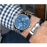 Hugo Boss Associate Blue Dial Silver Steel Strap Watch for Men - 1513839 Authentic Buy Shop Now