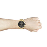 Hugo Boss Champion Black Dial Gold Steel Strap Watch for Men - 1513848 Authentic Buy Shop Now
