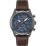 Hugo Boss Pilot Edition Blue Dial Brown Leather Strap Watch for Men - 1513852 Authentic Buy Shop Now