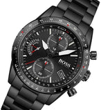 Hugo Boss Pilot Edition Chronograph Black Dial Black Steel Strap Watch for Men - 1513854 Authentic Buy Shop Now