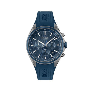 Hugo Boss Distinct Blue Dial Blue Rubber Strap Watch for Men - 1513856 Authentic Buy Shop Now