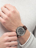 Hugo Boss Santiago Chronograph Grey Dial Brown Leather Strap Watch for Men - 1513861 Authentic Buy Shop Now