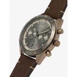 Hugo Boss Santiago Chronograph Grey Dial Brown Leather Strap Watch for Men - 1513861 Authentic Buy Shop Now