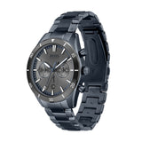 Hugo Boss Santiago Grey Dial Blue Steel Strap Watch for Men - 1513865 Authentic Buy Shop Now