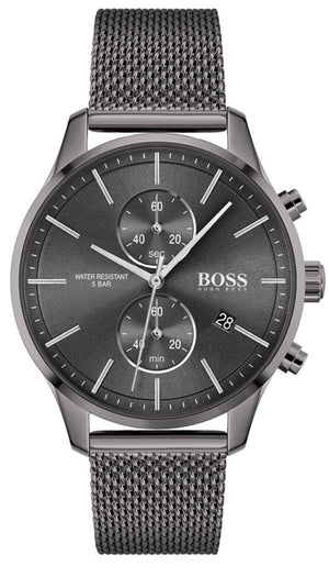 Hugo Boss Associate Grey Dial Grey Mesh Bracelet Watch for Men - 1513870 Authentic Buy Shop Now