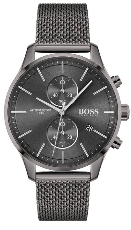 Hugo Boss Associate Grey Dial Grey Mesh Bracelet Watch for Men - 1513870 Authentic Buy Shop Now