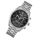 Hugo Boss Champion Black Dial Silver Steel Strap Watch for Men - 1513871 Authentic Buy Shop Now
