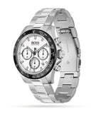Hugo Boss Hero Chronograph White Dial Silver Steel Strap Watch for Men - 1513875 Authentic Buy Shop Now