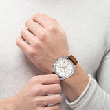 Hugo Boss Champion White Dial Brown Leather Strap Watch for Men - 1513879 Authentic Buy Shop Now