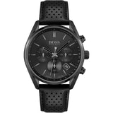 Hugo Boss Champion Black Dial Black Leather Strap Watch for Men - 1513880 Authentic Buy Shop Now