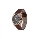 Hugo Boss Grandmaster Grey Dial Brown Leather Strap Watch for Men - 1513882 Authentic Buy Shop Now