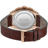 Hugo Boss Grandmaster Grey Dial Brown Leather Strap Watch for Men - 1513882 Authentic Buy Shop Now
