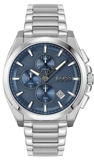 Hugo Boss Grandmaster Blue Dial Silver Steel Strap Watch for Men - 1513884 Authentic Buy Shop Now