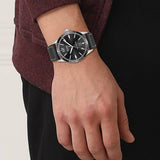 Hugo Boss Grandmaster Chronograph Black Dial Black Leather Strap Watch for Men - 1513881 Authentic Buy Shop Now