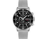Hugo Boss Admiral Black Dial Silver Mesh Bracelet Watch for Men - 1513904 Authentic Buy Shop Now