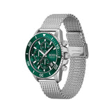 Hugo Boss Admiral Green Dial Silver Mesh Bracelet Watch for Men - 1513905 Authentic Buy Shop Now