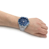 Hugo Boss Admiral Blue Dial Silver Steel Strap Watch for Men - 1513907 Authentic Buy Shop Now