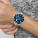 Hugo Boss Admiral Blue Dial Silver Steel Strap Watch for Men - 1513907 Authentic Buy Shop Now