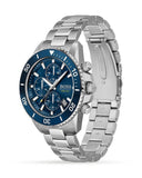 Hugo Boss Admiral Blue Dial Silver Steel Strap Watch for Men - 1513907 Authentic Buy Shop Now