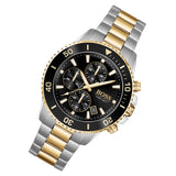 Hugo Boss Admiral Black Dial Two Tone Steel Strap Watch for Men - 1513908 Authentic Buy Shop Now