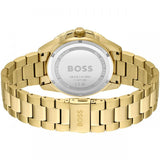 Hugo Boss Allure Chronograph Green Dial Gold Steel Strap Watch for Men - 1513923 Authentic Buy Shop Now