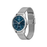 Hugo Boss Sophio Blue Dial Silver Mesh Bracelet Watch for Men - 1513942 Authentic Buy Shop Now